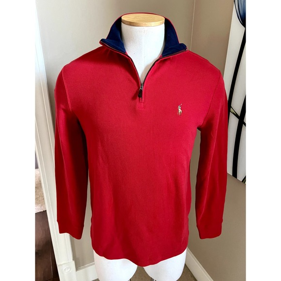 Polo Ralph Lauren Other - NWT Men's Polo Ralph Estate red ribbed quarter-zip pullover size S
